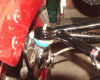 Ball Joint - from back side. Grease fitting is on top. About 1/8" of dish remains between the top of the pressed in ball joint and the top of the...
