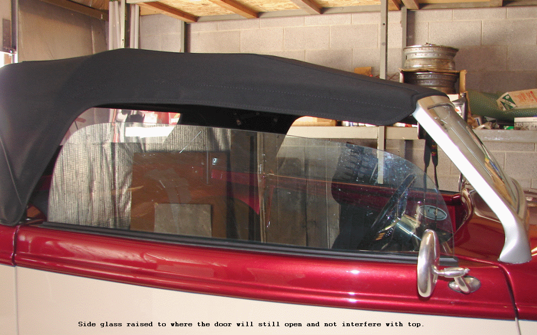 I have electric side windows and the Rod Tops softtop. I'm investigating having a 'filler' made to close off the gaps.
