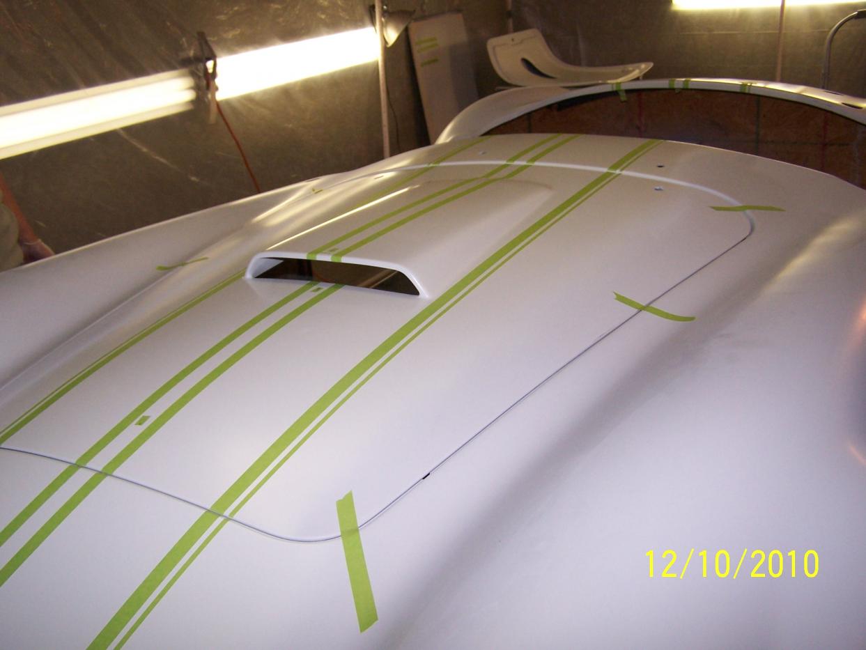 White BC applied, taped, ready for color.