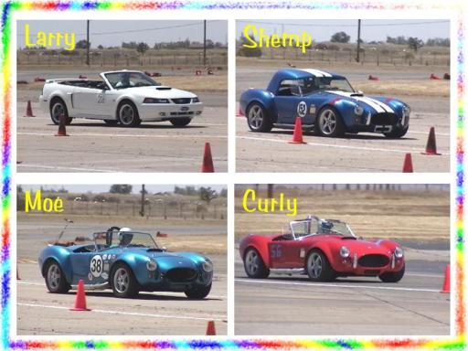 Here is a picture of our four cars that traveled the roads together so many years ago.