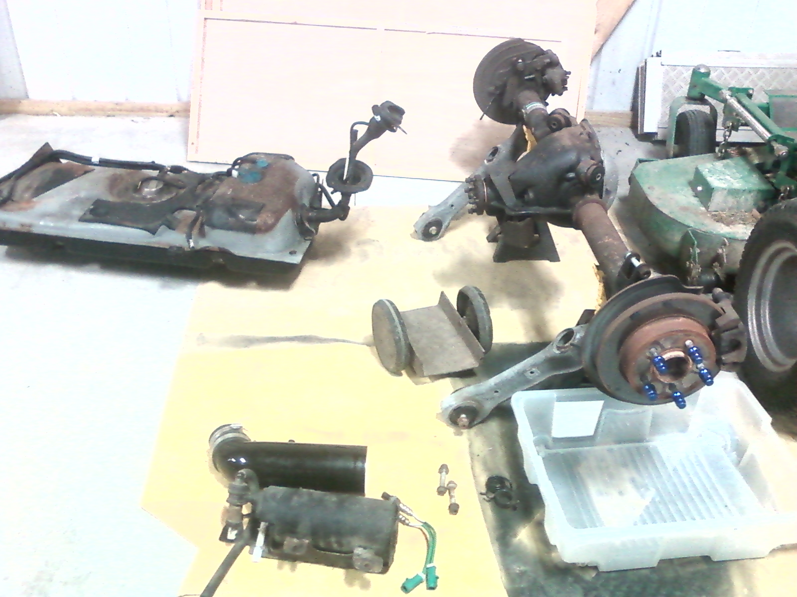 Parts to be cleaned, painted and reused