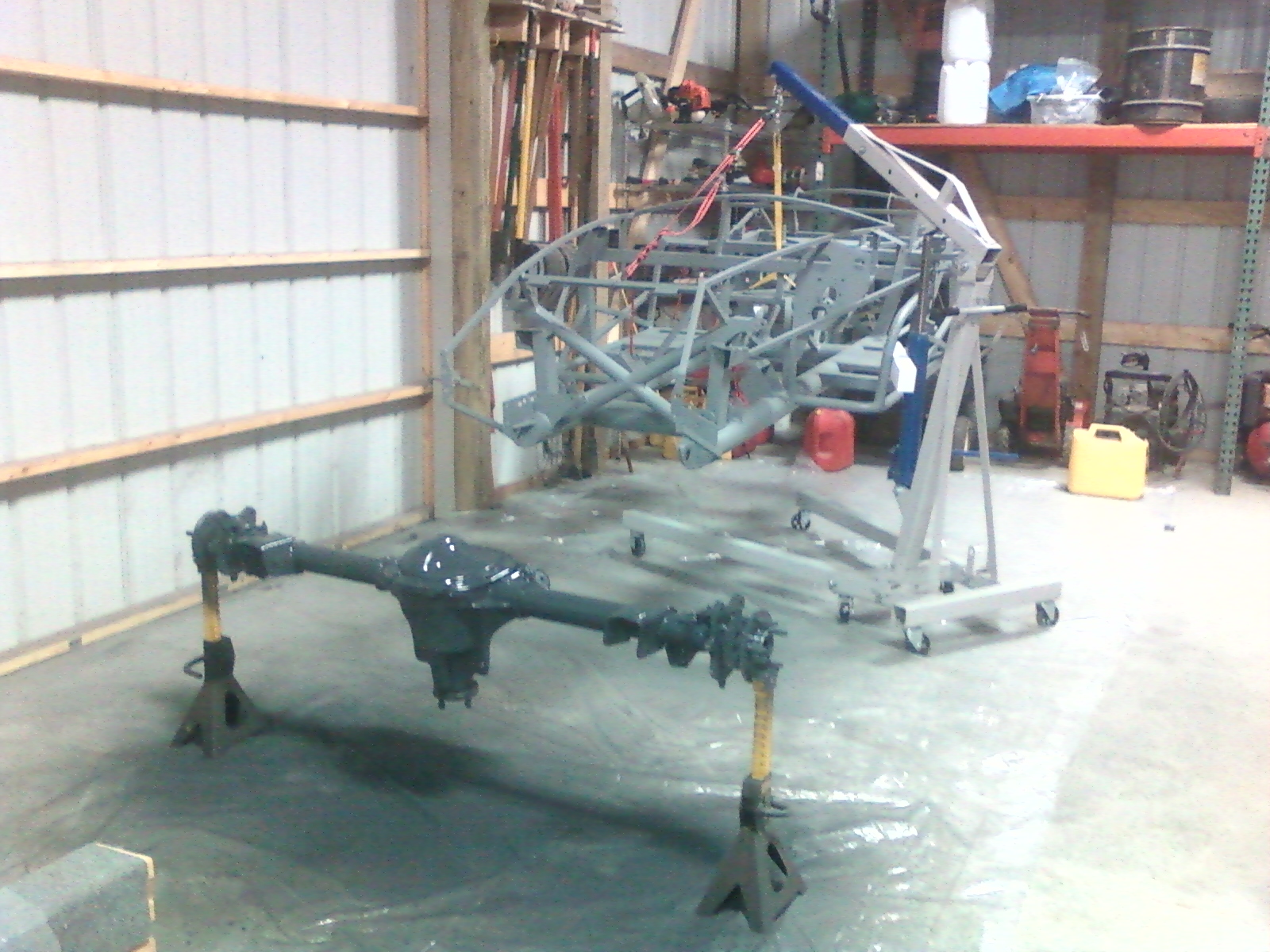 Sandblasted and primed the rearend