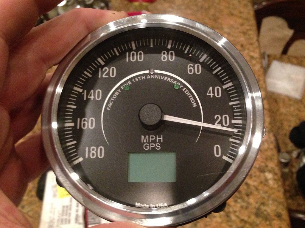 Speedo upgraded with GPS and indicator lights