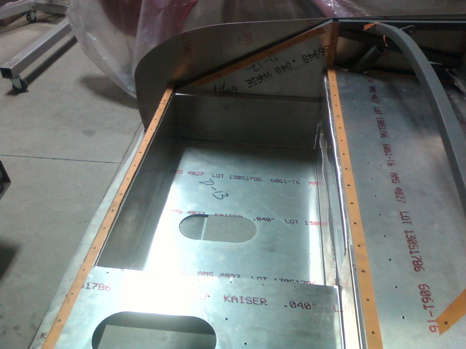 Made 'z' panels to lower section of trunk 6".