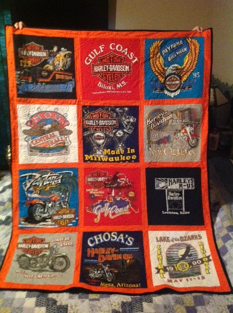 Harley t-shirt quilt 2