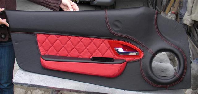 My modified door trim. Reglassed the top edge of the trim so that it covers the upper window seal. Also modified the trim so that my new door handle fitted. Door handle comes from a 2004, Ford Falcon from Australia.