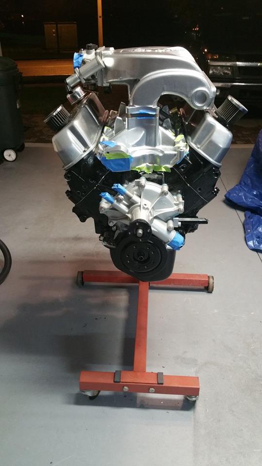 Engine with heads re installed