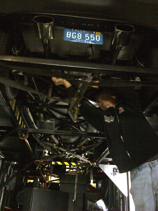 Doing a quick check on a Hot Rod.