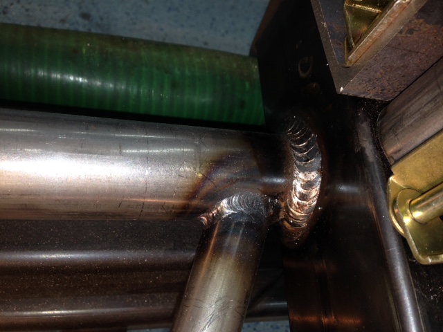 One of these welds was made with a TIG process and the other was with MIG -- can you tell the difference?

Some sanctioning bodies require TIG or MIG welding of mild steel tubing and TIG welding of all chrome molly tubing (like TIG is somehow stronger than MIG).  Both processes were used on the mild steel A513 Type-5 DOM & A500 tube chassis.