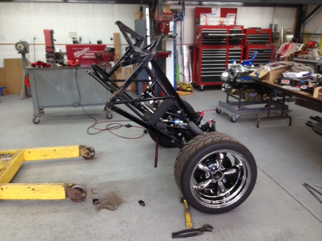 Prep for welding to the new chassis.  Following this path diversion has set the project back several months but will result in a safer design with lots of adjustability that the FFR chassis lacks.  This is where she got her name: Divergent.  Taking this path was a major departure from the "kit".