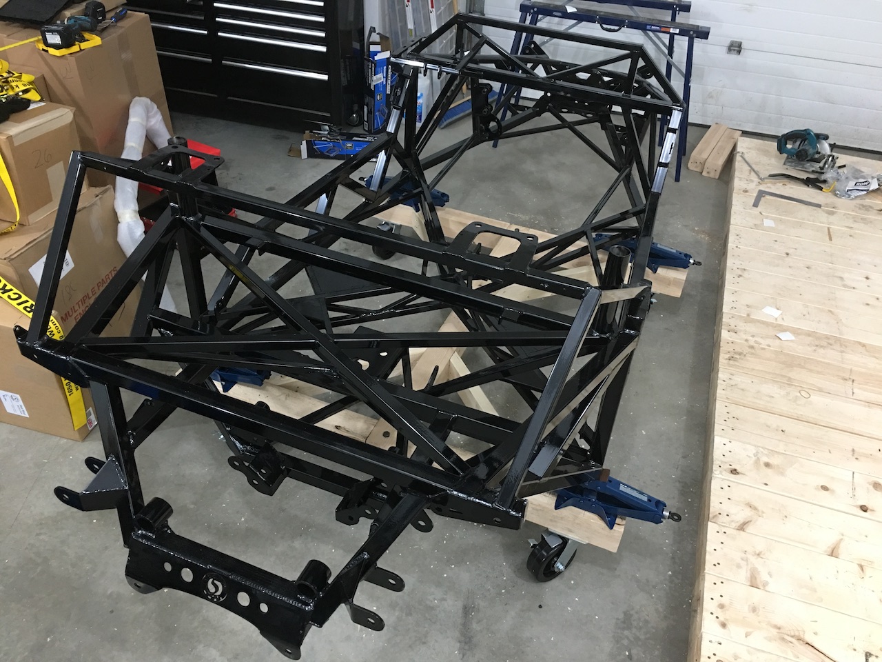 Frame on cart, again.