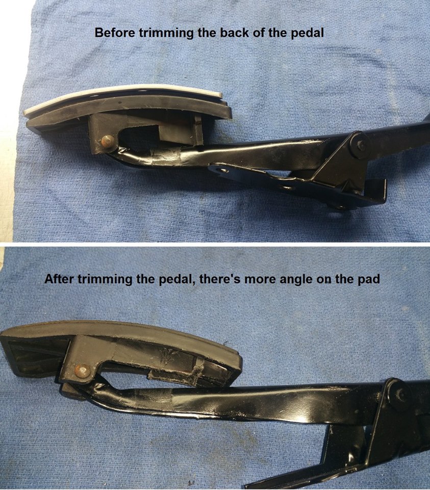 Accelerator pedal pad modification