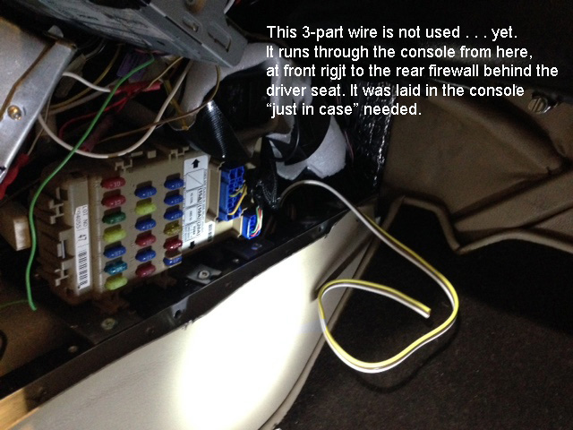 Extra wire in console