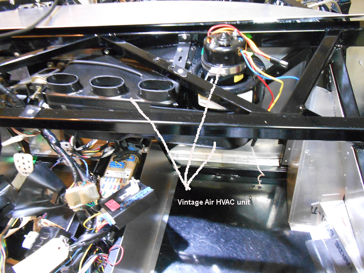 HVAC unit in dash