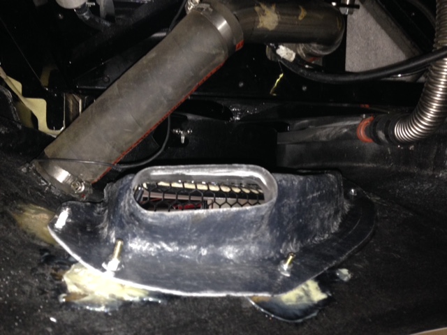 Left duct installed