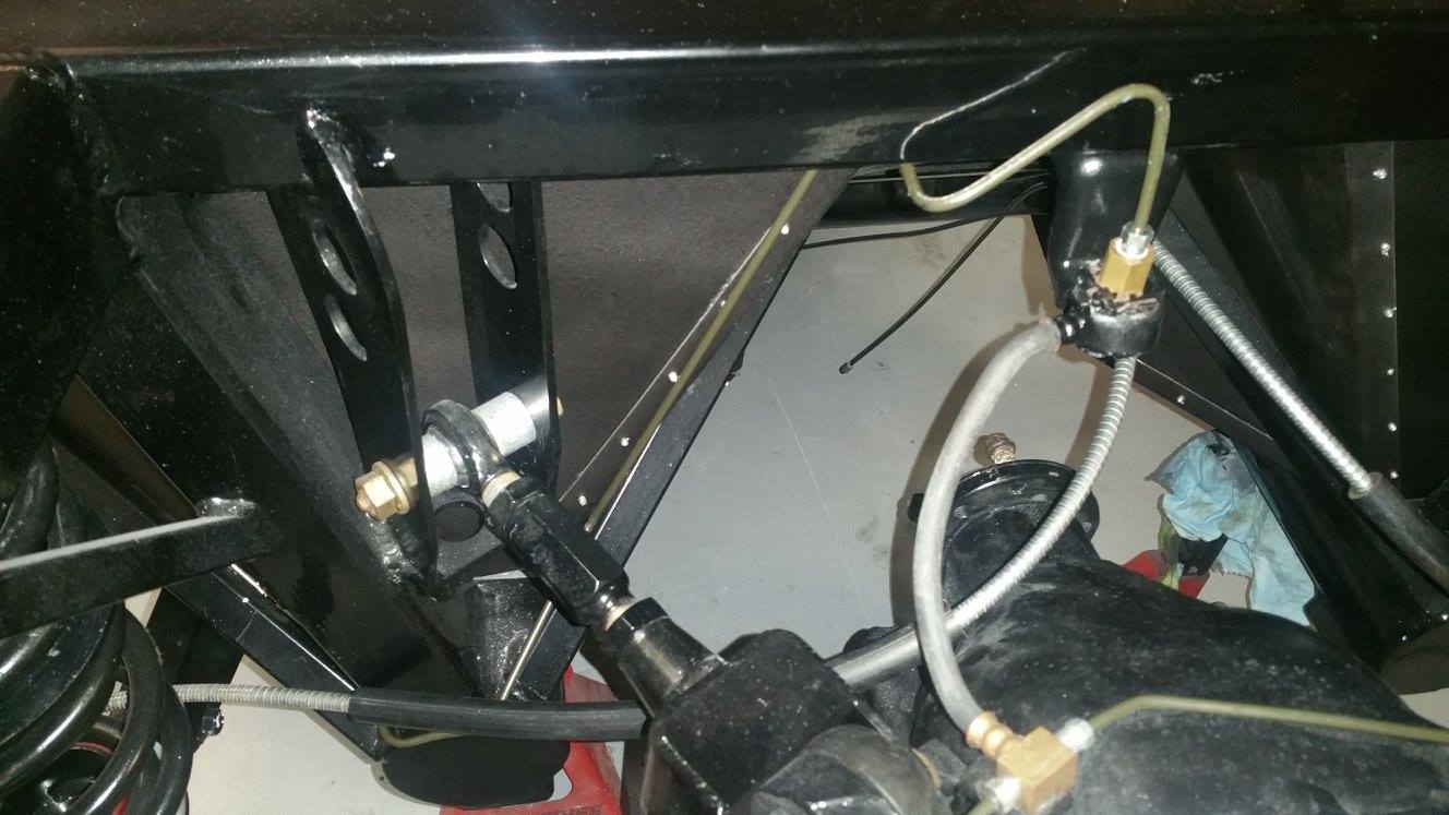 Rear brake line junction   installed