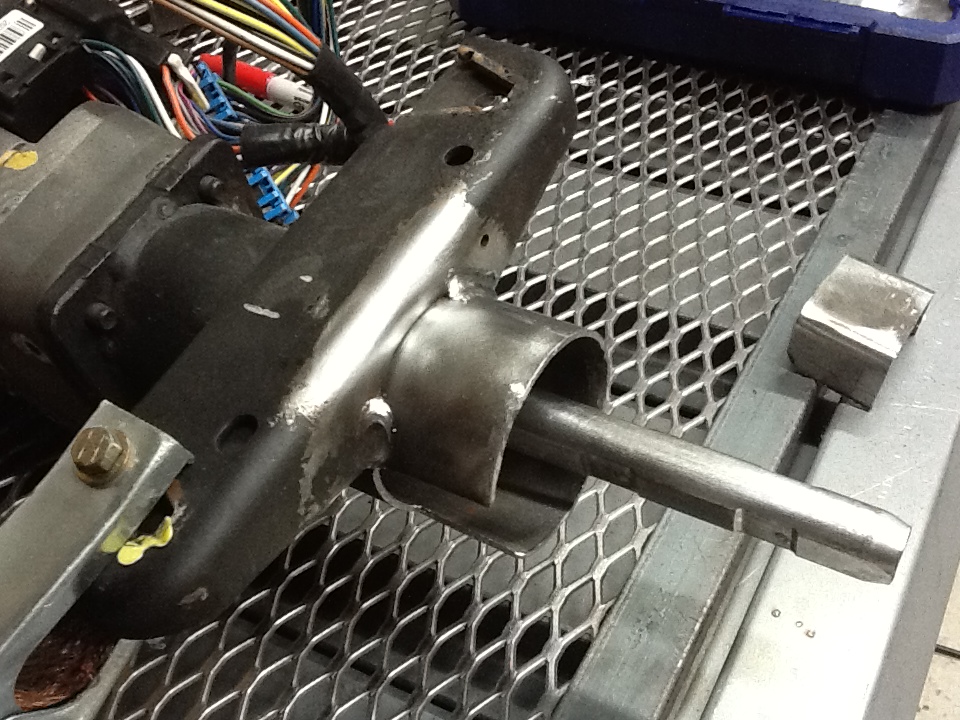 First Clean up the surface and cut a section of 2 inch square stock to weld on
