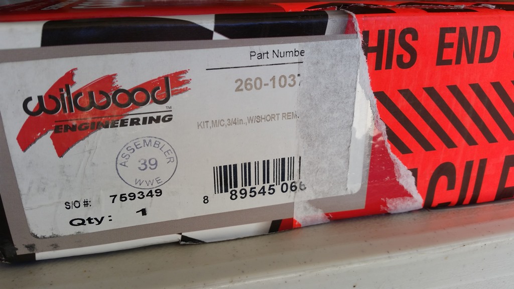Wilwood master cylinder kit