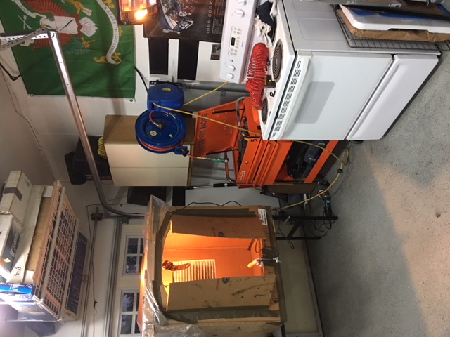 Powder coating set up