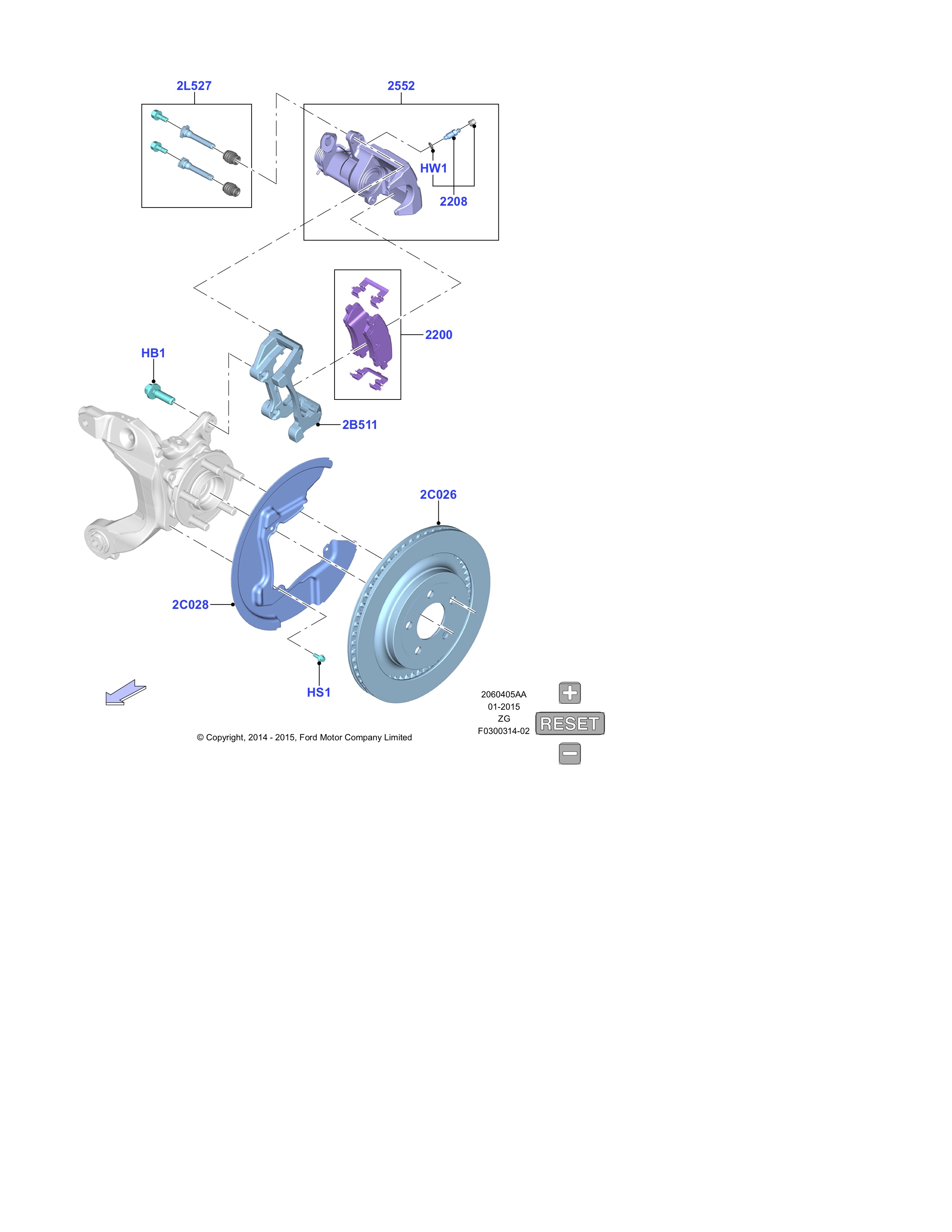 2015+ rear brake diagram