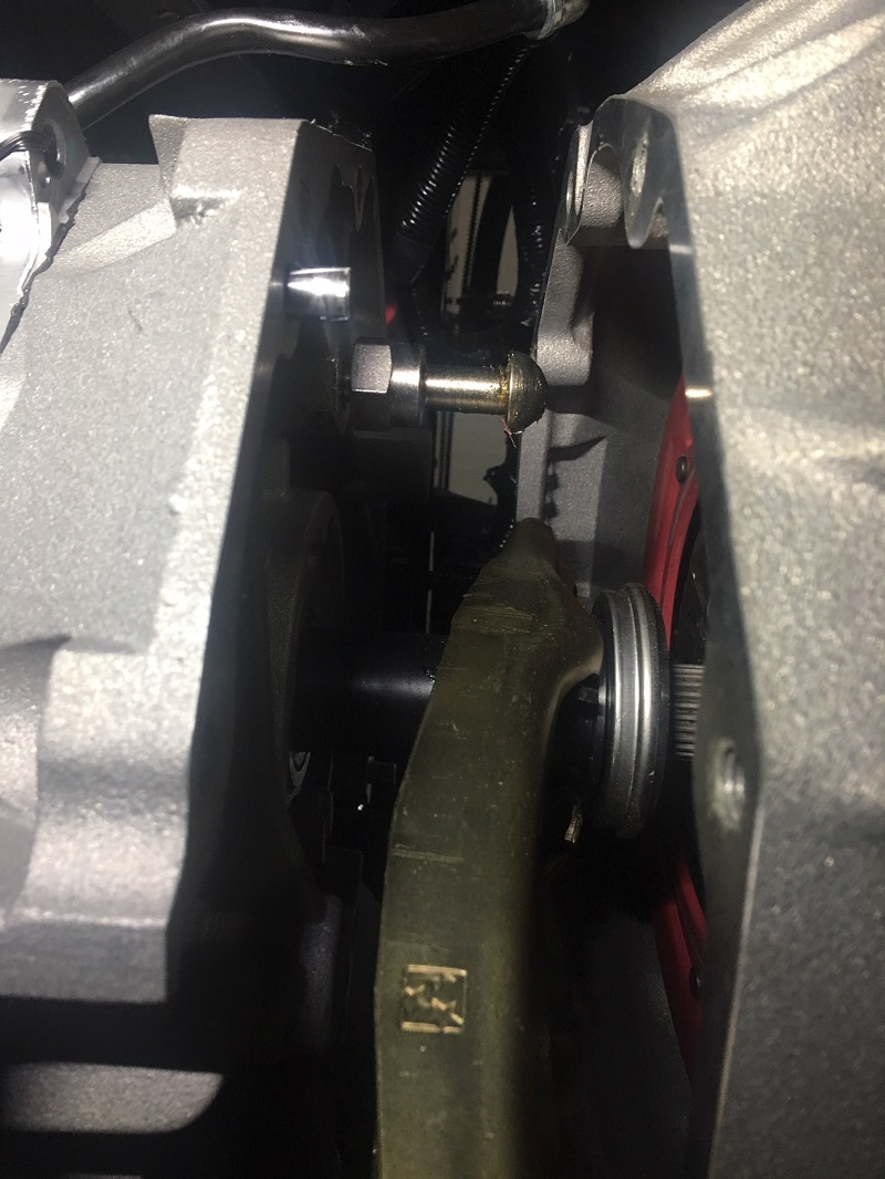 Clutch fork pivot ball