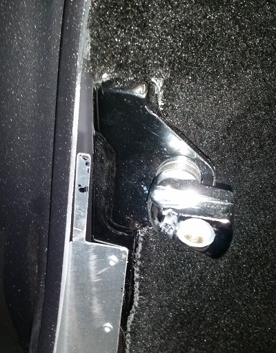 hole near door latch