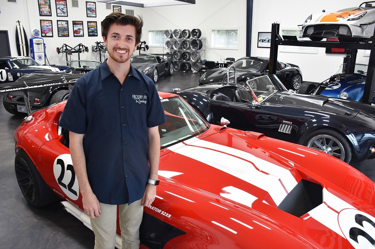 Grants First Day At Factory Five Racing!