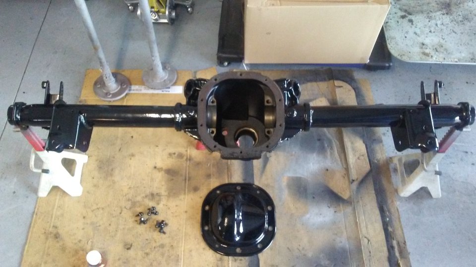 Rear end powder coated
