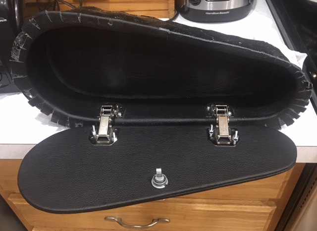 glove box covered with door attached