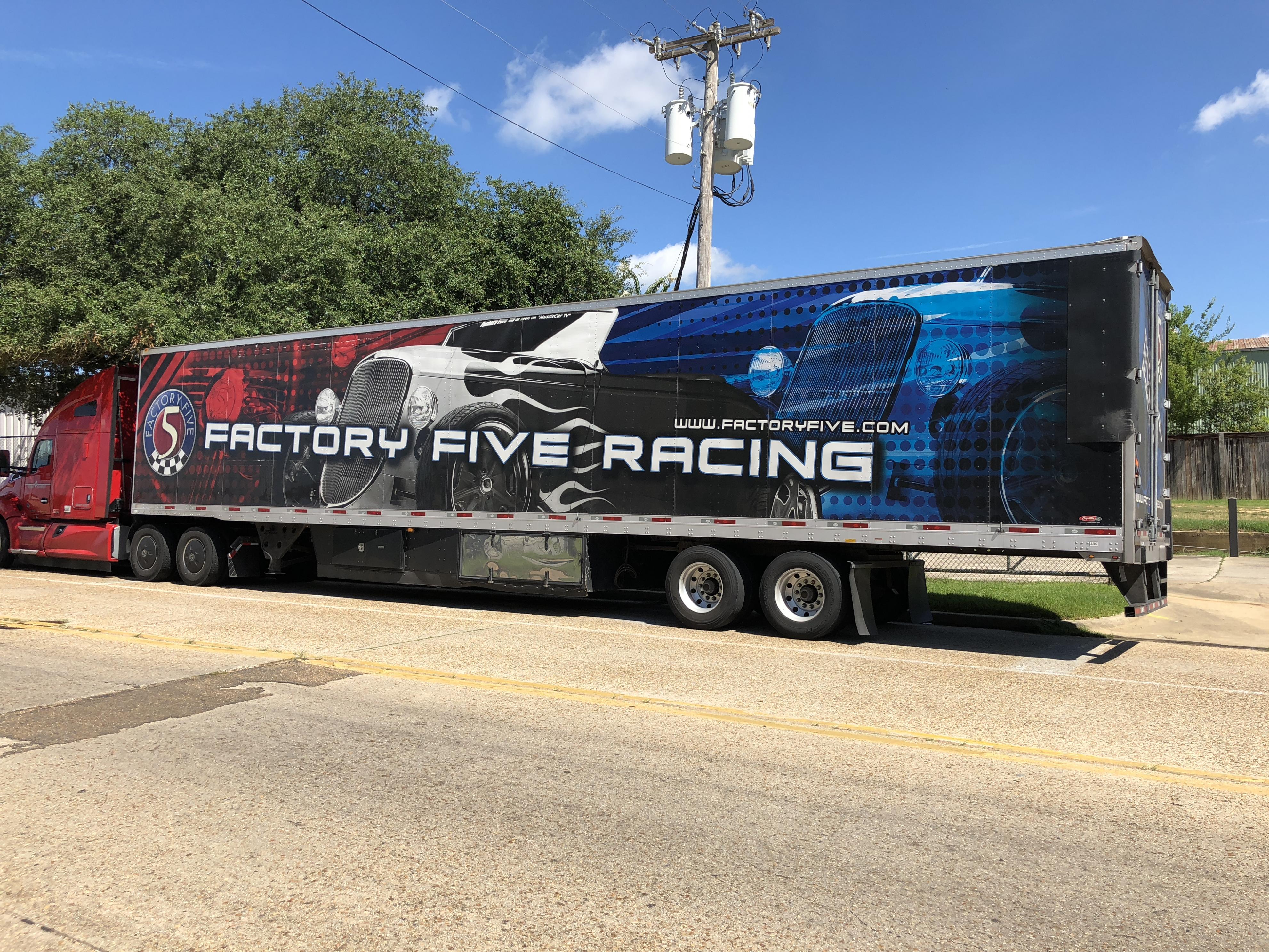 The truck arrives