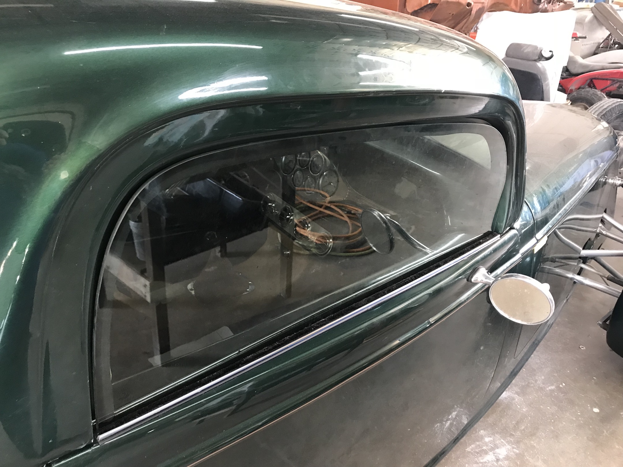 Door window seal, electric windows, Fiberglass, Body, and Paint Prep, 121 Rod & Restoration. Finish