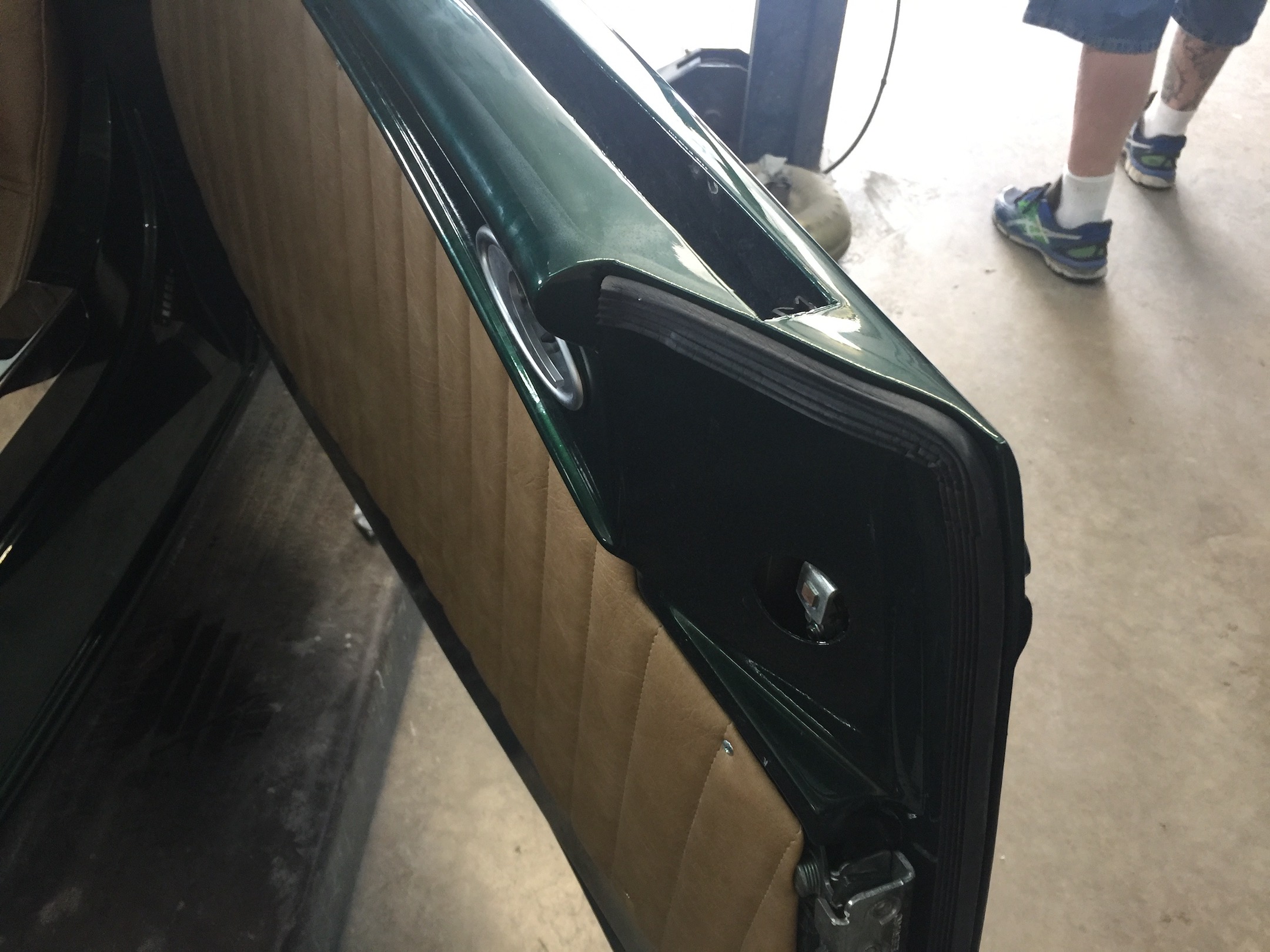 Wireless Electric connections in door, Fiberglass, Body, and Paint Prep, 121 Rod & Restoration. Finish
