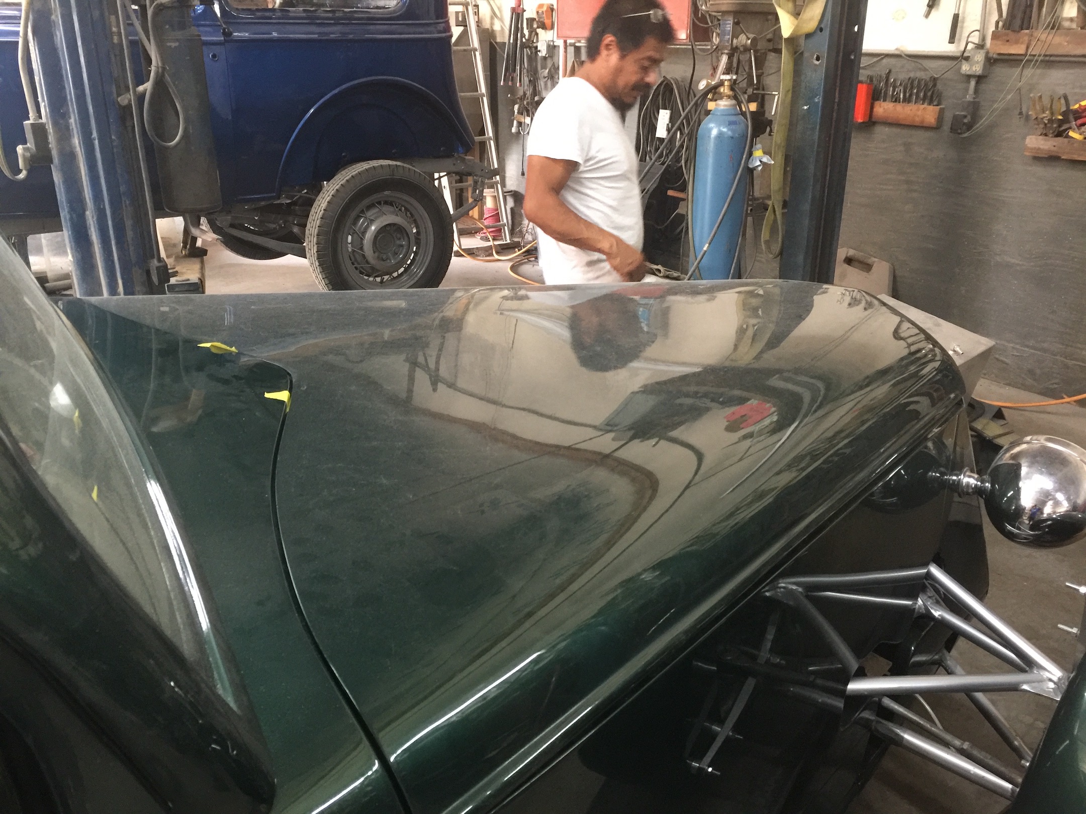 Hood Fitment, Fiberglass, Body, and Paint Prep, 121 Rod & Restoration. Finish
