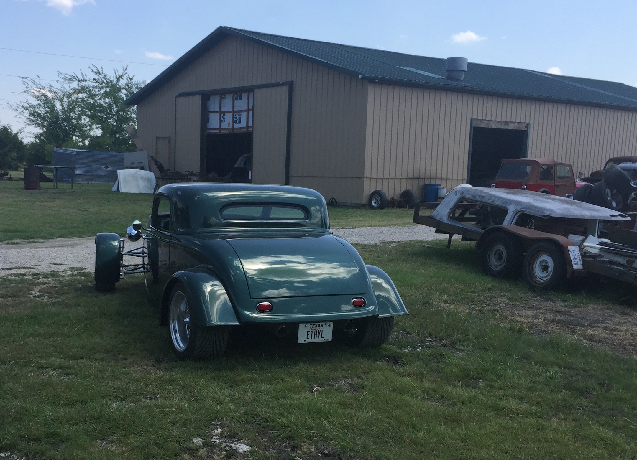 Rear quarter driver's side, Fiberglass, Body, and Paint Prep, 121 Rod & Restoration. Finish