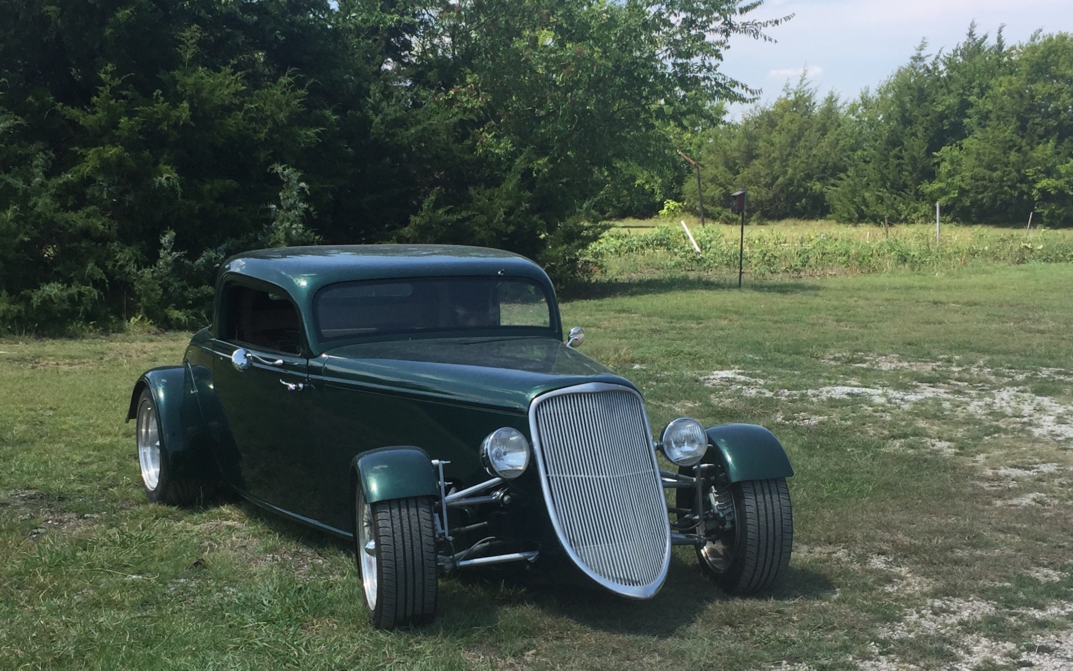 Quarter Front Passenger side, bicycle fenders, Fiberglass, Body, and Paint Prep, 121 Rod & Restoration. Finish