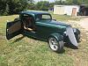 Passenger side, open door, finished interior, Fiberglass, Body, and Paint Prep, 121 Rod & Restoration. Finish
