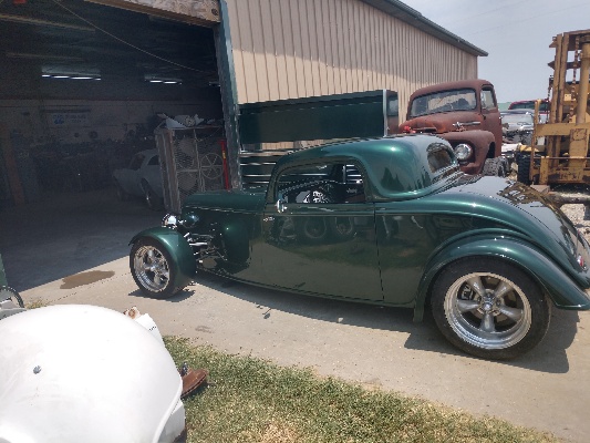 Driver's side View, Fiberglass, Body, and Paint Prep, 121 Rod & Restoration. Finish