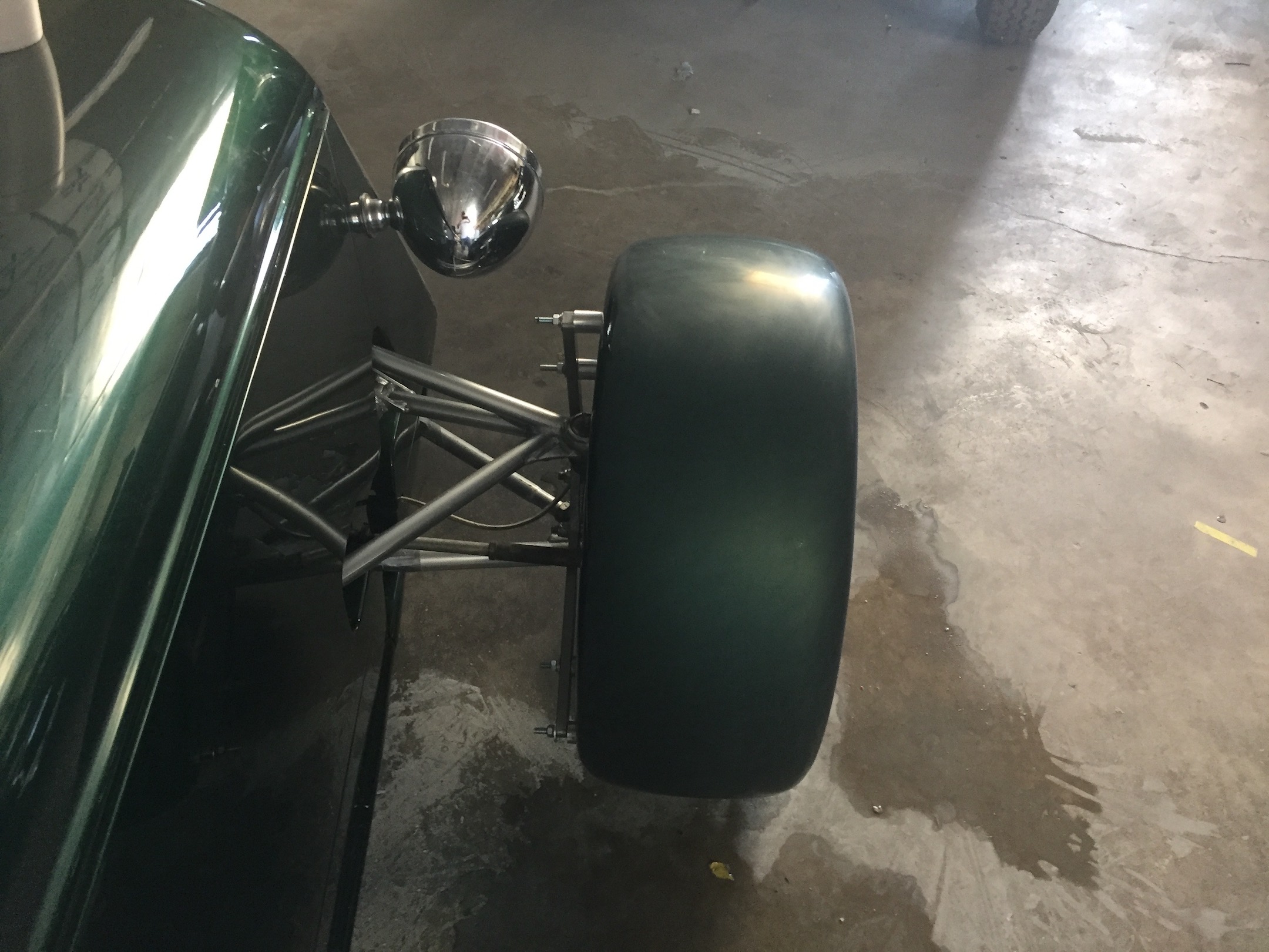 Front with Fender View Passenger side, Fiberglass, Body, and Paint Prep, 121 Rod & Restoration. Finish