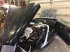 Hood open, fiberglass structural prep.