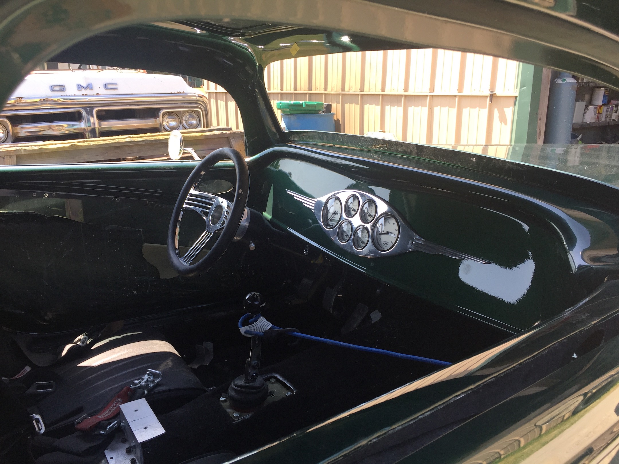 IMG 3038 Hardtop mounted with Dash view, Fiberglass, Body, and Paint Prep, 121 Rod & Restoration. Finish