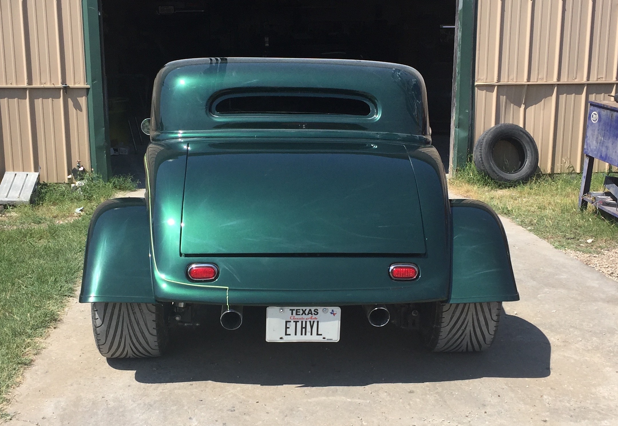 Rear, Fiberglass, Body, and Paint Prep, 121 Rod & Restoration. Finish