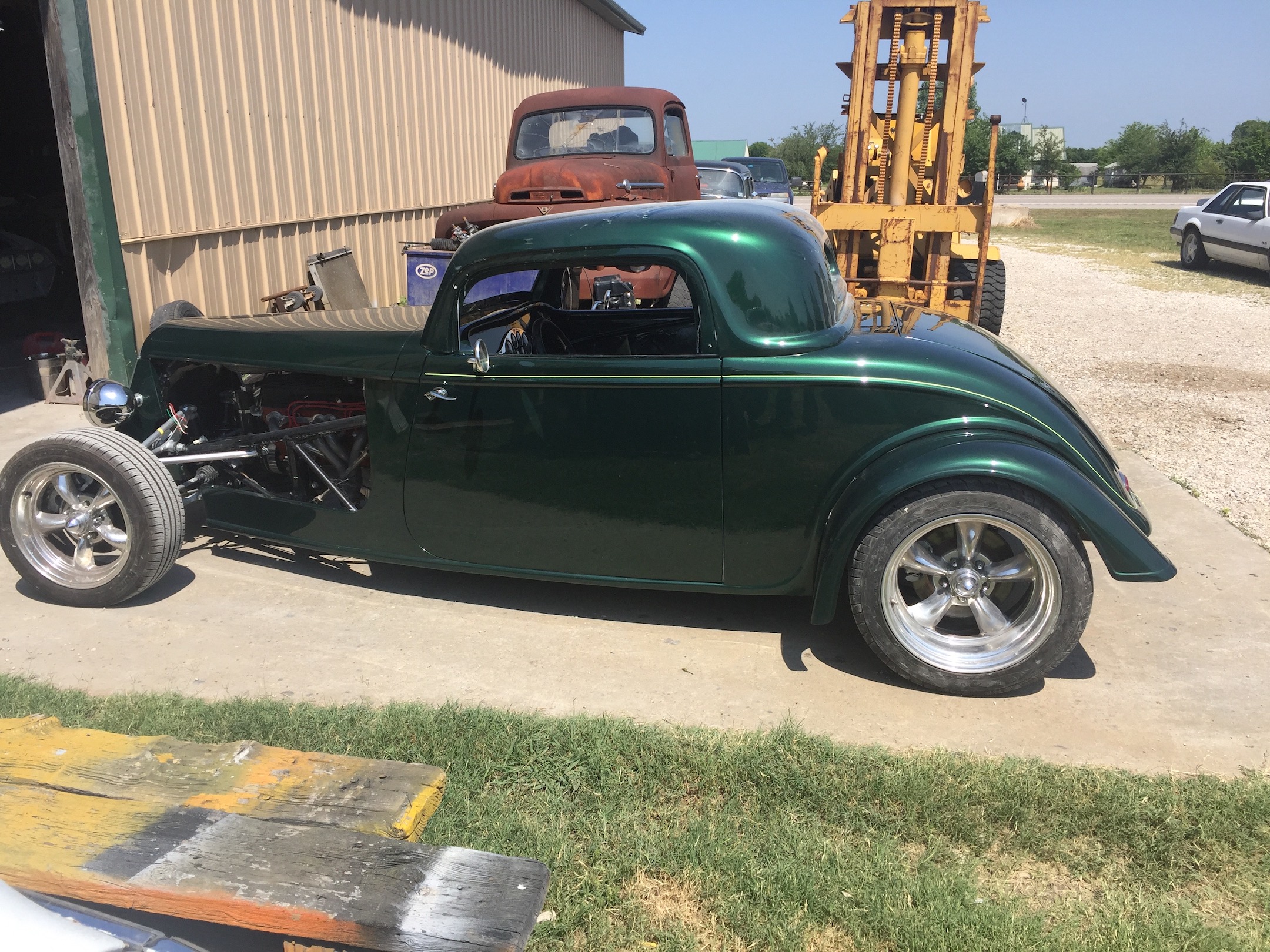Driver's side, Fiberglass, Body, and Paint Prep, 121 Rod & Restoration. Finish
