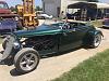 Front quarter, driver's side, top off, Fiberglass, Body, and Paint Prep, 121 Rod & Restoration. Finish