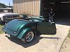 Rear quarter Passenger side, Front quarter, passenger side, top off, engine skirts off,Fiberglass, Body, and Paint Prep, 121 Rod & Restoration....