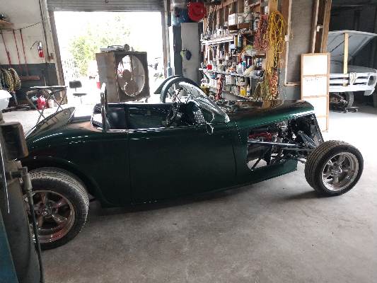Passenger side, Fiberglass, Body, and Paint Prep, 121 Rod & Restoration. Finish.