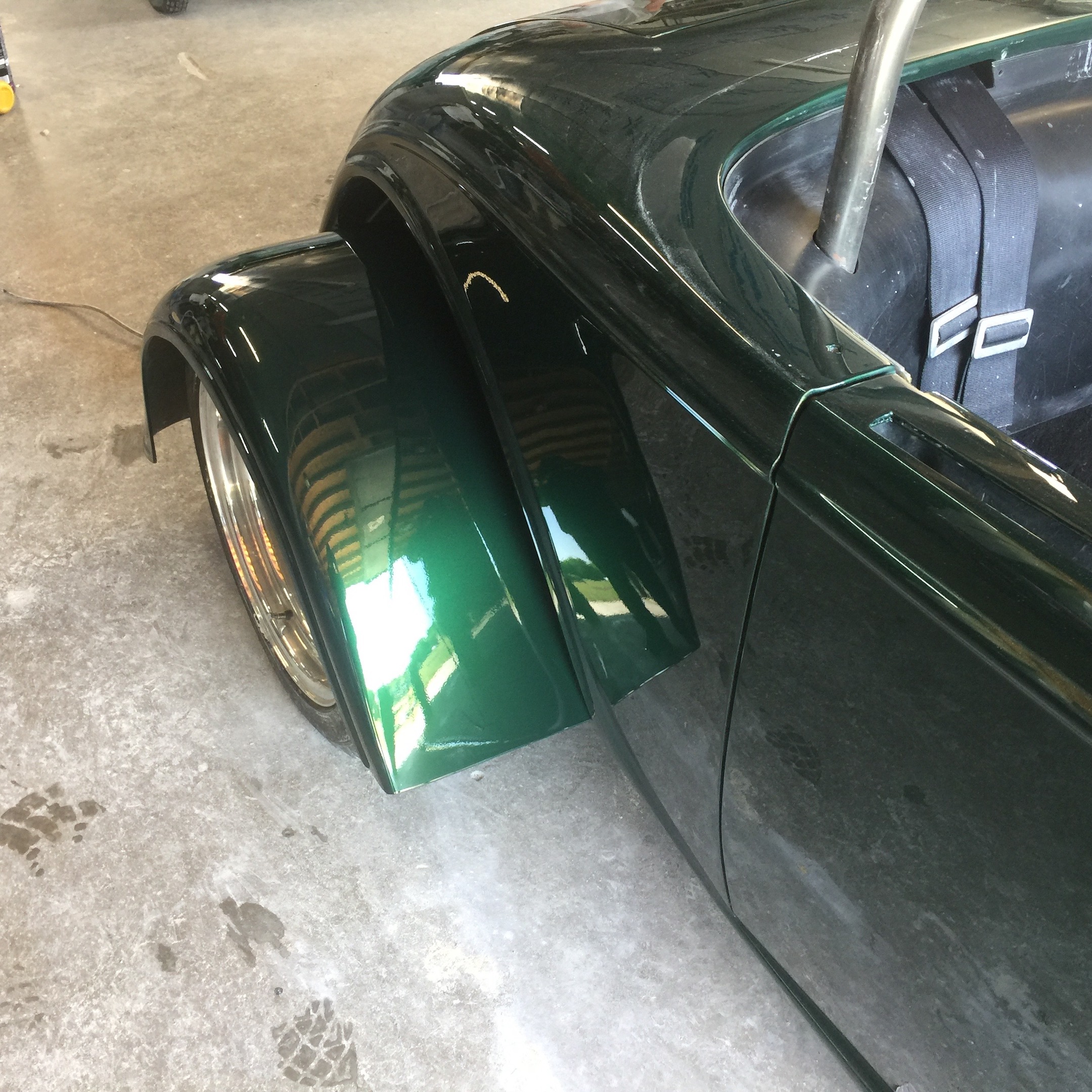 Rear Fenders, Fiberglass, Body, and Paint Prep, 121 Rod & Restoration. Finish