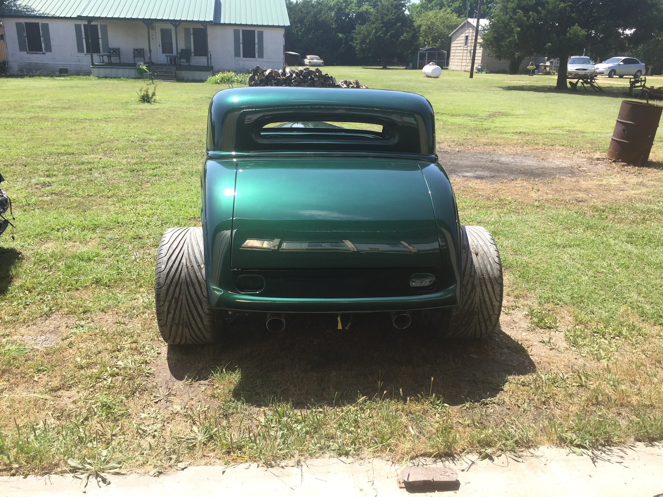 Rear View, Fiberglass, Body, and Paint Prep, 121 Rod & Restoration. Finish