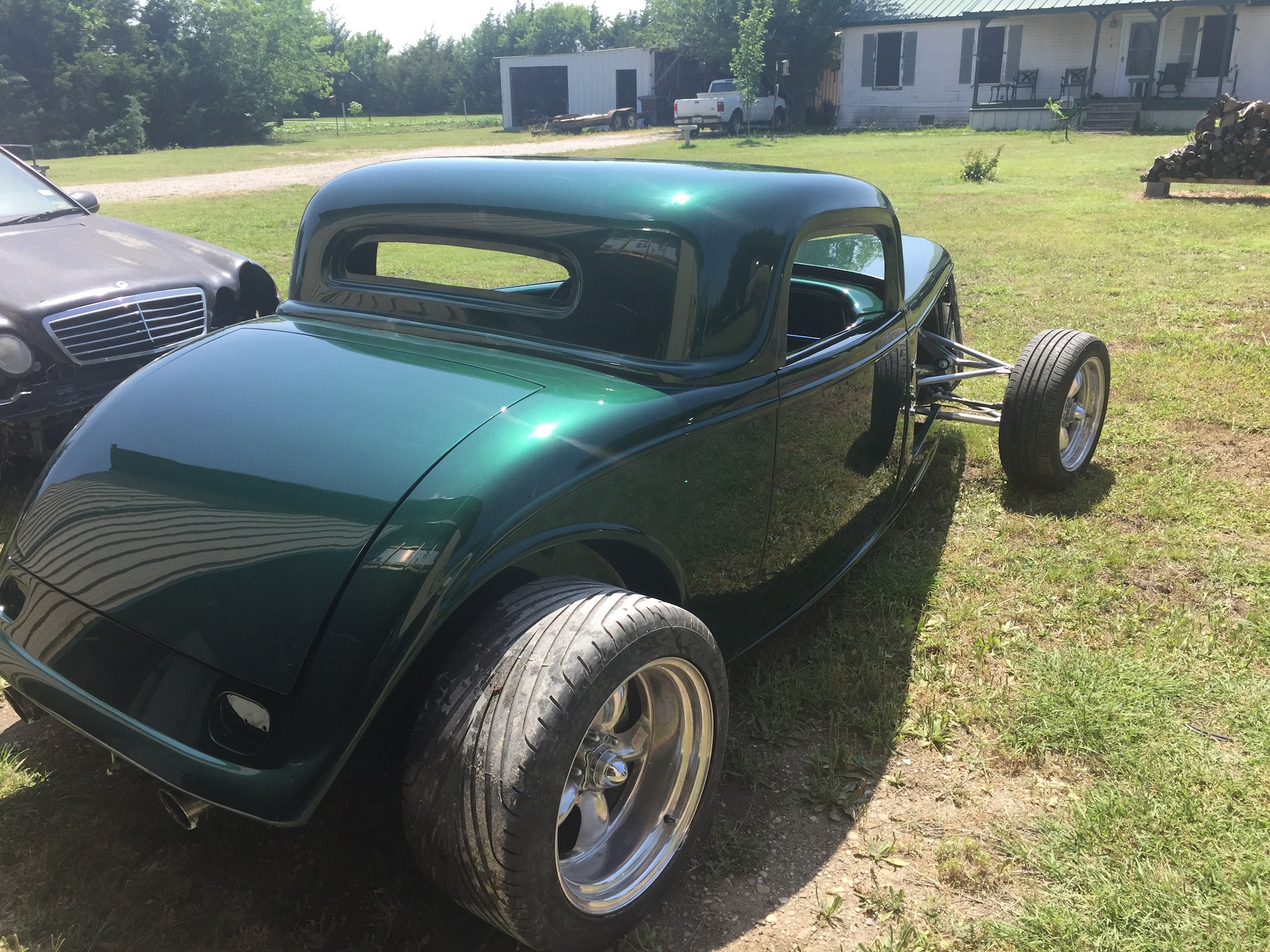 Passenger side rear quarter, Fiberglass, Body, and Paint Prep, 121 Rod & Restoration. Finish