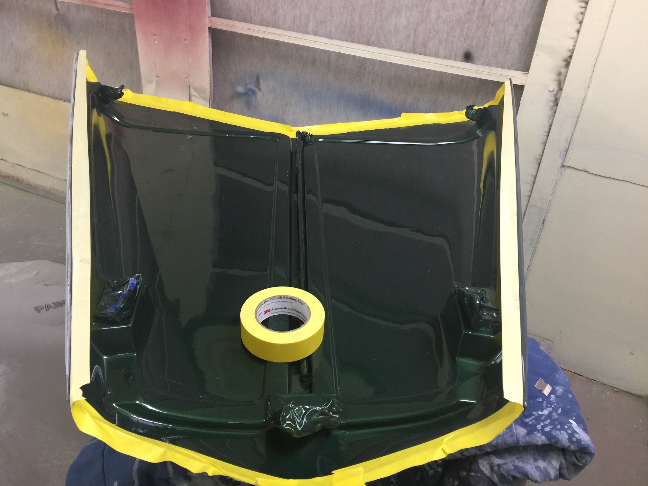 Hood, Fiberglass, Body, and Paint Prep, 121 Rod & Restoration. Color Coating.