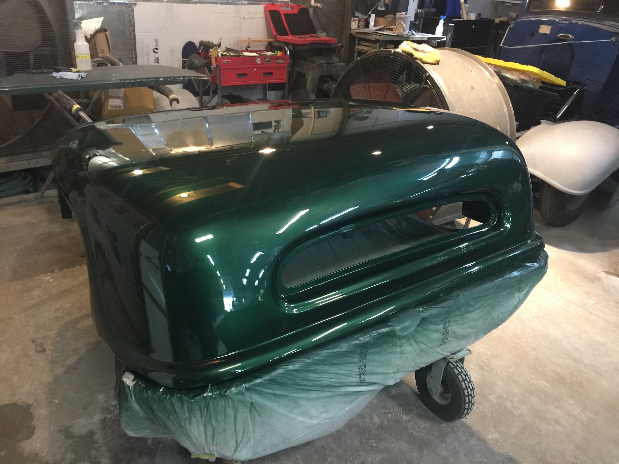 Hardtop, Fiberglass, Body, and Paint Prep, 121 Rod & Restoration. Color Coating.